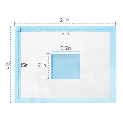 50Pcs/Set Dog Training Pads Puppy Pee Pads Cat Wee Mats Potty - Train 24x18In M - 5 - CJ
