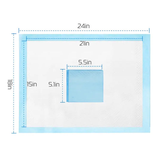 50Pcs/Set Dog Training Pads Puppy Pee Pads Cat Wee Mats Potty - Train 24x18In M - 5 - CJ