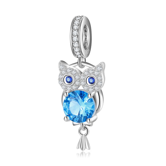 Blue Owl Beads Halloween Series 925 Sterling Silver Pendant Female Bracelet Diy Accessories - 4 - CJ