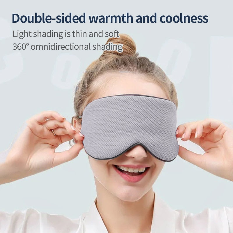 Sleeping Eye Mask Korean Style Ice Silk Warm And Cool Dual Use Adjustable Travel Light Blocking Breathable Eye Mask - 5 - CJ