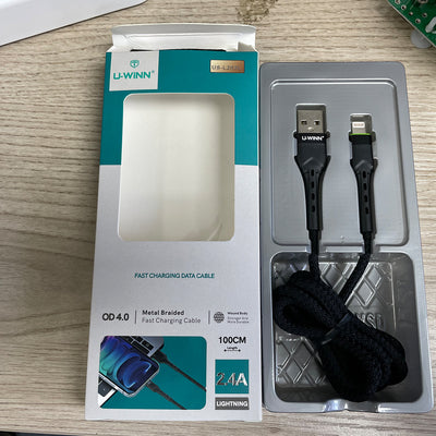 L203 Lightning Cable 2.4A 1M Black USB 3.0 UWINN - 5 - CJ