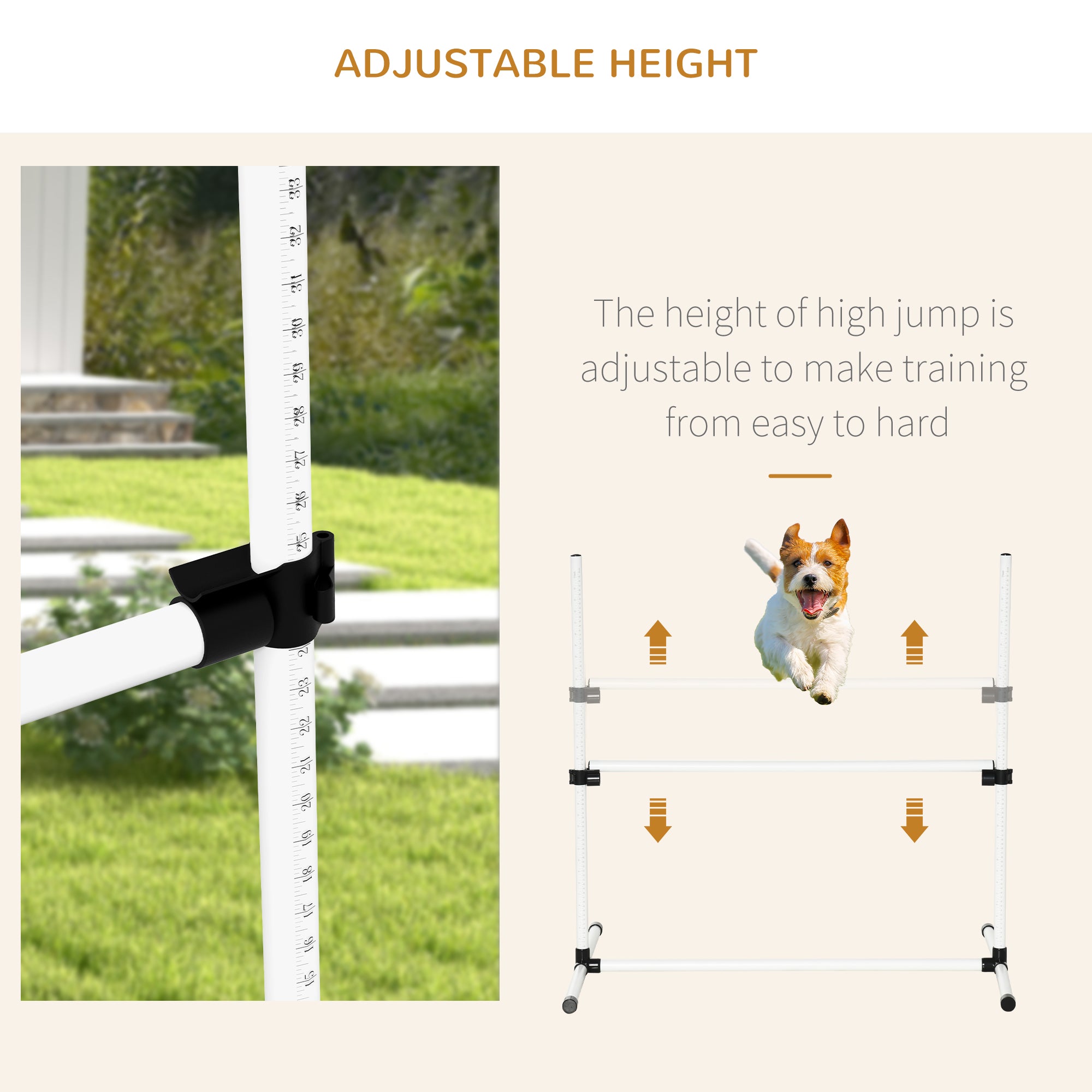 4 - piece Dog Agility Training Equipment With Height - adjustable Jumping Poles - 5 - CJ