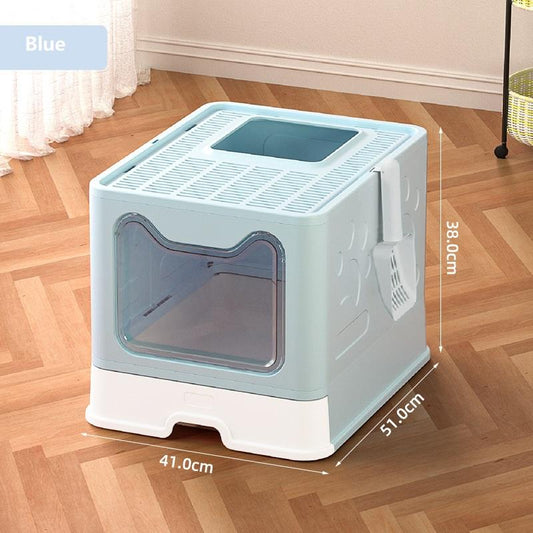 Cat Litter Box Front Entry Enclosed Extra Large Litter Box With Litter Catching Lid And Scoop For Big Cats Kitty - 5 - CJ