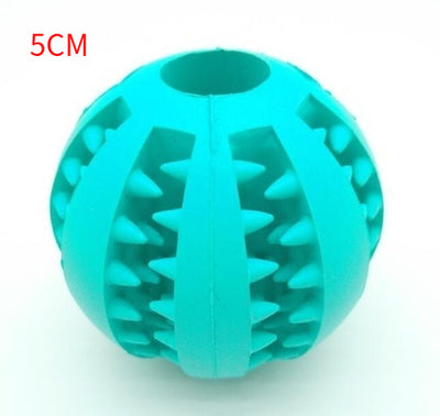 Pet Slow Feeder Dog Toy Cute Funny Rubber Dog Ball Toy - 0 - CJ - Sky Blue - 5cm - CJJJCWGY00661 - Sky Blue - 5cm