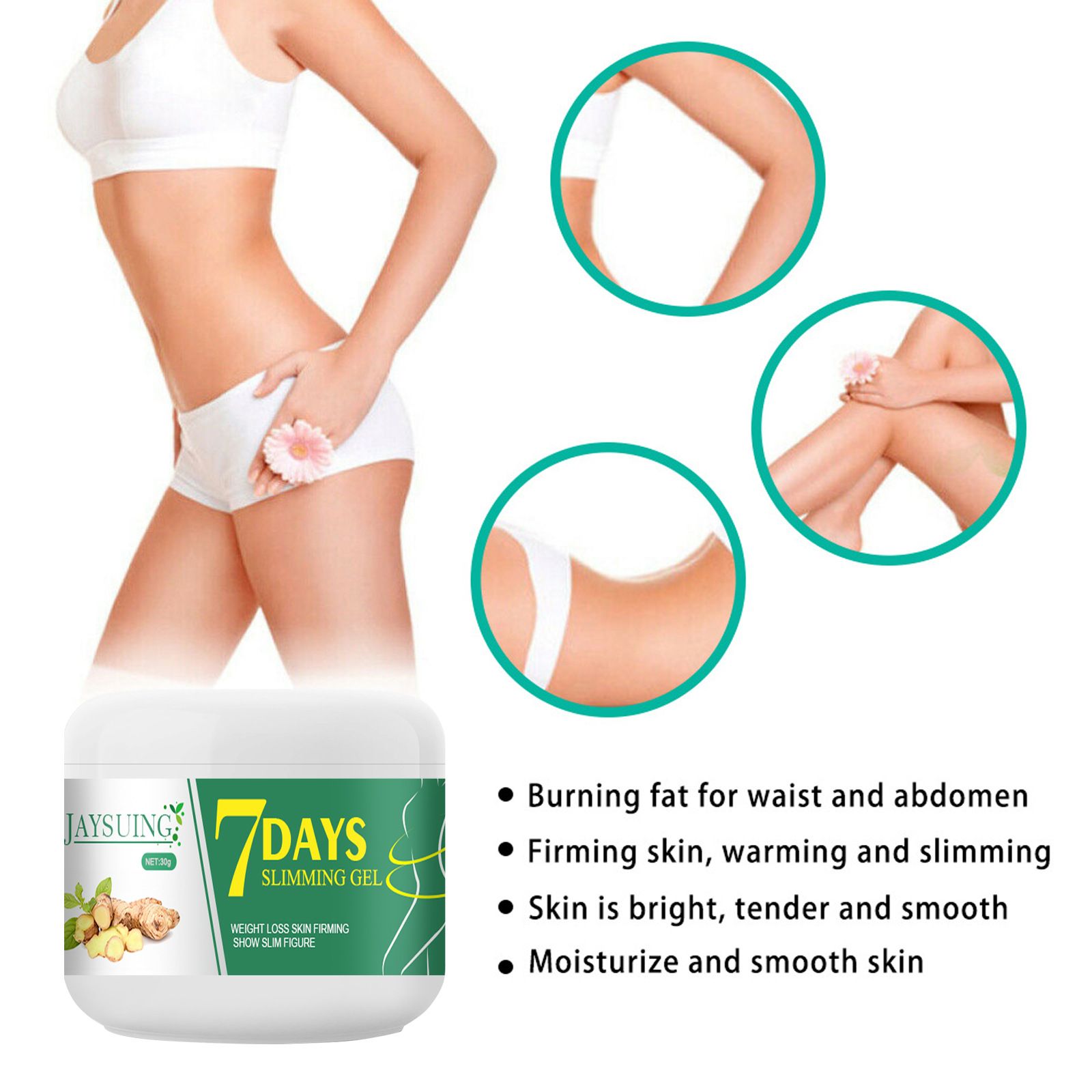 Jaysuing Ginger Abdominal Shrinking And Slimming Cream Massage For Skinny And Big Belly Tightening, Slimming And Body Shaping Beauty Cream - 5 - cjdropshipping