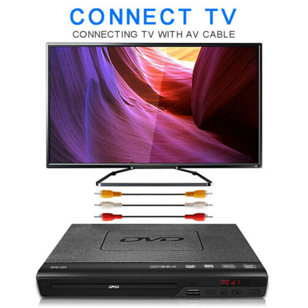 DVD Player Compact Multi Region HDCD CD VCD Music Disc Upscaling USB With Remote - 5.0 - CJ