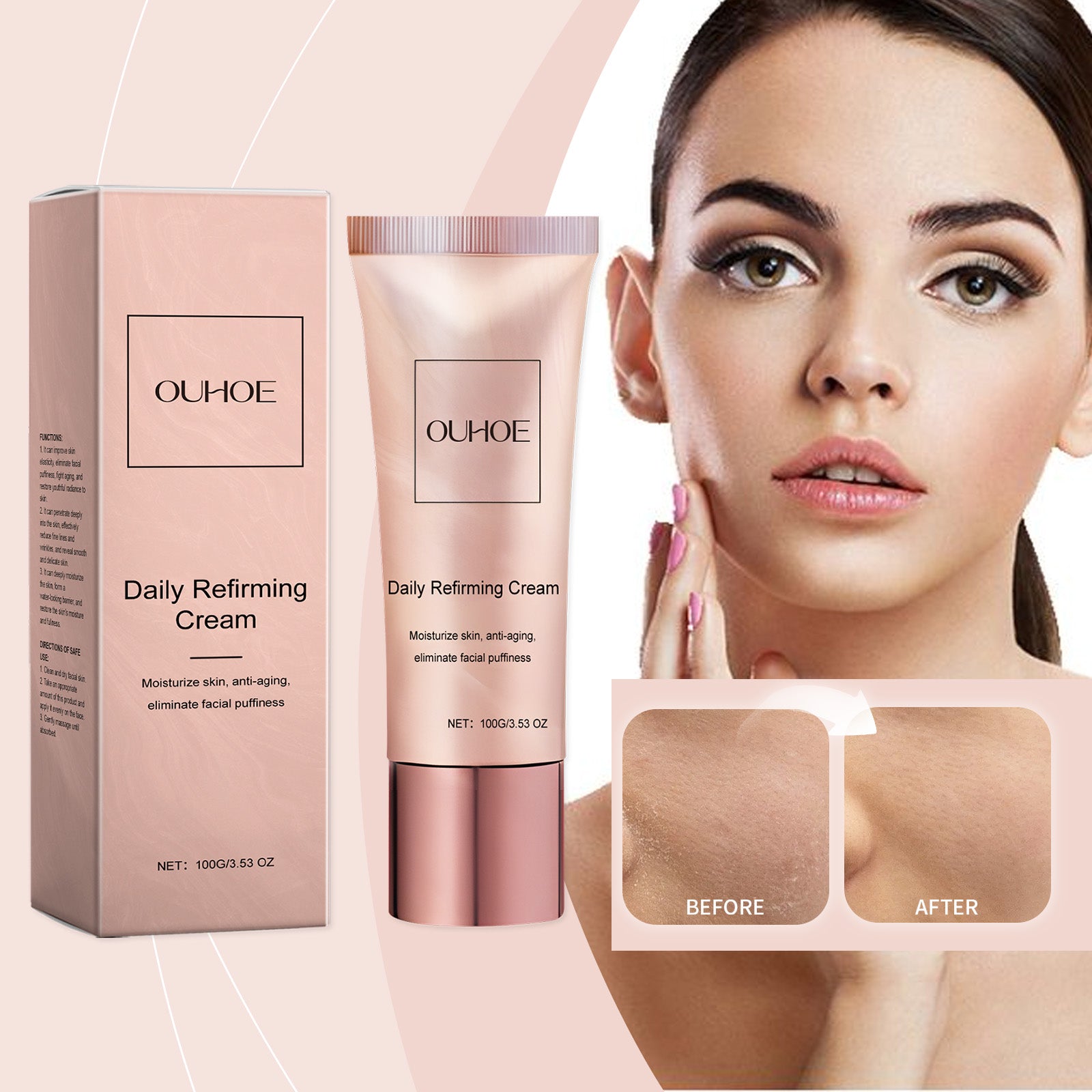OUHOE Facial Care Cream Moisturizes And Moisturizes Facial Skin Daily Skincare Beauty Moisturizing And Brightening Care Cream - 5 - CJ