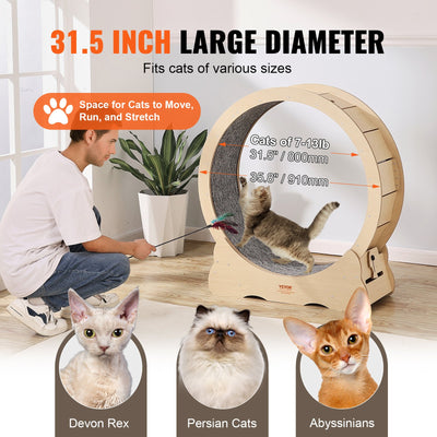 Cat Exercise Wheel Large Cat Treadmill Wheel For Indoor Cats 35.8 Inch - 5 - CJ