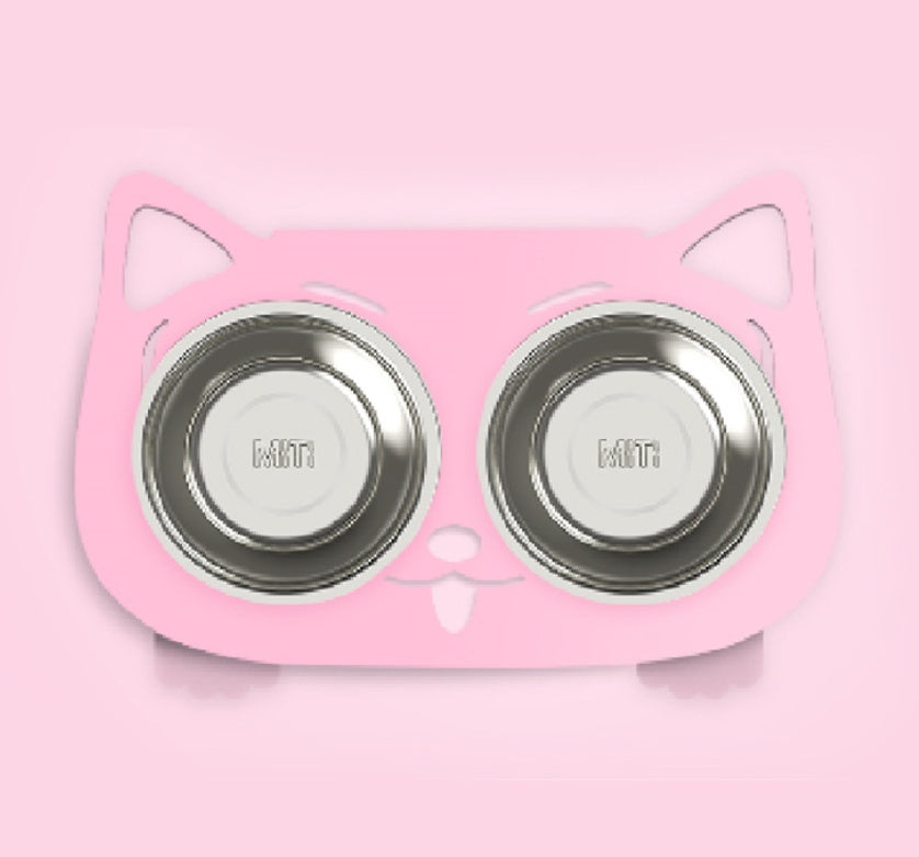 Anti - falling Cat Dog Feeding Water Bowl - 0 - CJ - Pink - Style1 - CJJJCWGY01031 - Pink - Style1
