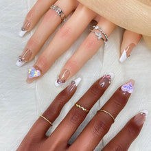 GGDDSHA 10pcs  Press On Nails Long CoffinFake Nails Fashion Rhinestone Design Art Charmsfor Women Handmade Nail Art Manicure Gradient,Luxe Amour - 5 - CJ