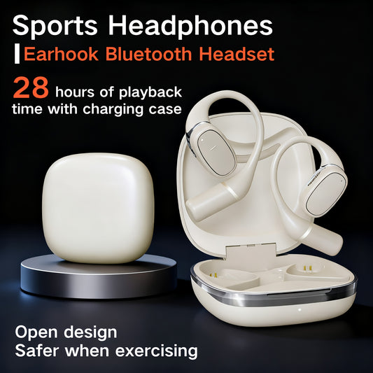 OWS Open - ear Headphones, 5.3 Wireless Earbuds, High - fidelity Stereo Wireless Headphones, 8 - hour Playtime Sports Earbuds, With LED Digital Battery Display Charging Case, Perfect For Work, Workouts - 5 - CJ