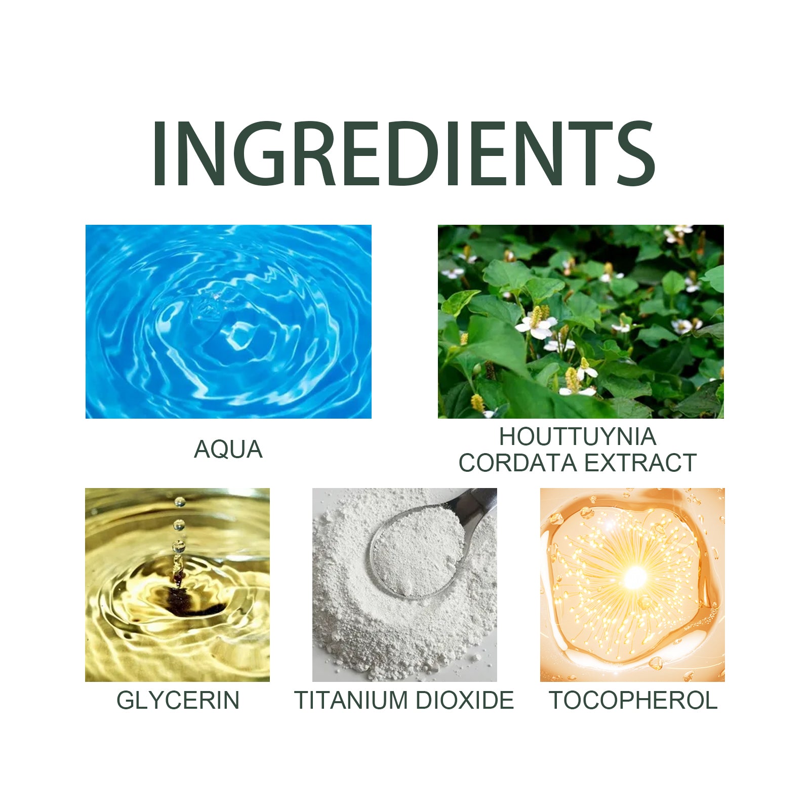 Hoygi Houttuynia Cordata Extractive, Summer Anti - UV Brightening Skin Anti - Dryness Refreshing Breathable Moisturizer - 5 - CJ