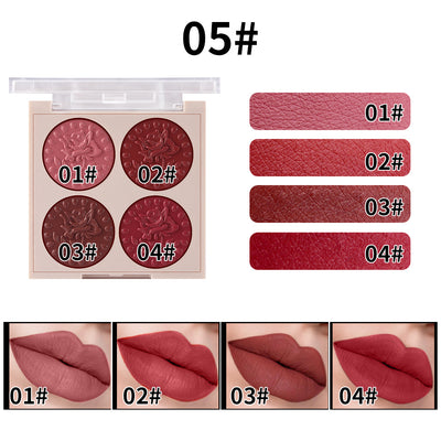MISS ROSE Lipstick Compact 4 Color Lip Gloss Plate Moisturizing Easy To Color Lipstick Foreign Trade Exclusive For Cross - border In Stock Wholesale - 0 - CJ - 5style - 12G - CJKH150402705EV