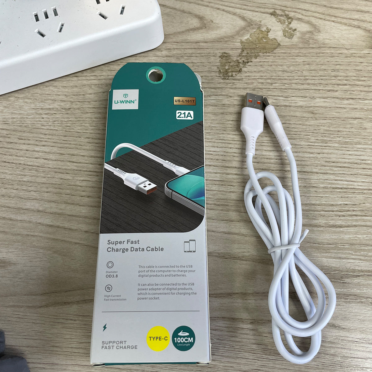 L101 USB - C Cable 2.1A 1M White USB 3.0 UWINN - 5 - CJ