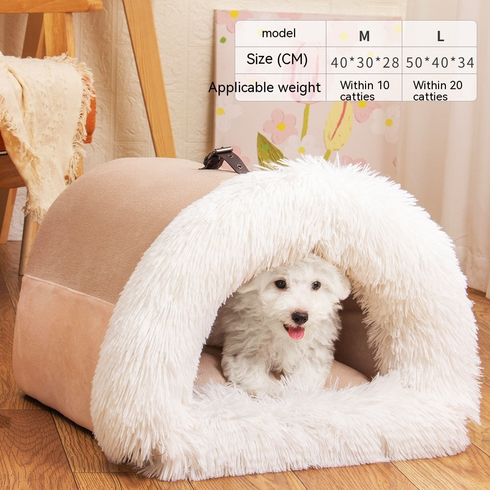 New Splice Portable Pet Nest Portable Autumn And Winter Warm Dog Nest Moisture - proof Long Fur Cat Nest Cross Border Pet Nest - 0 - CJ