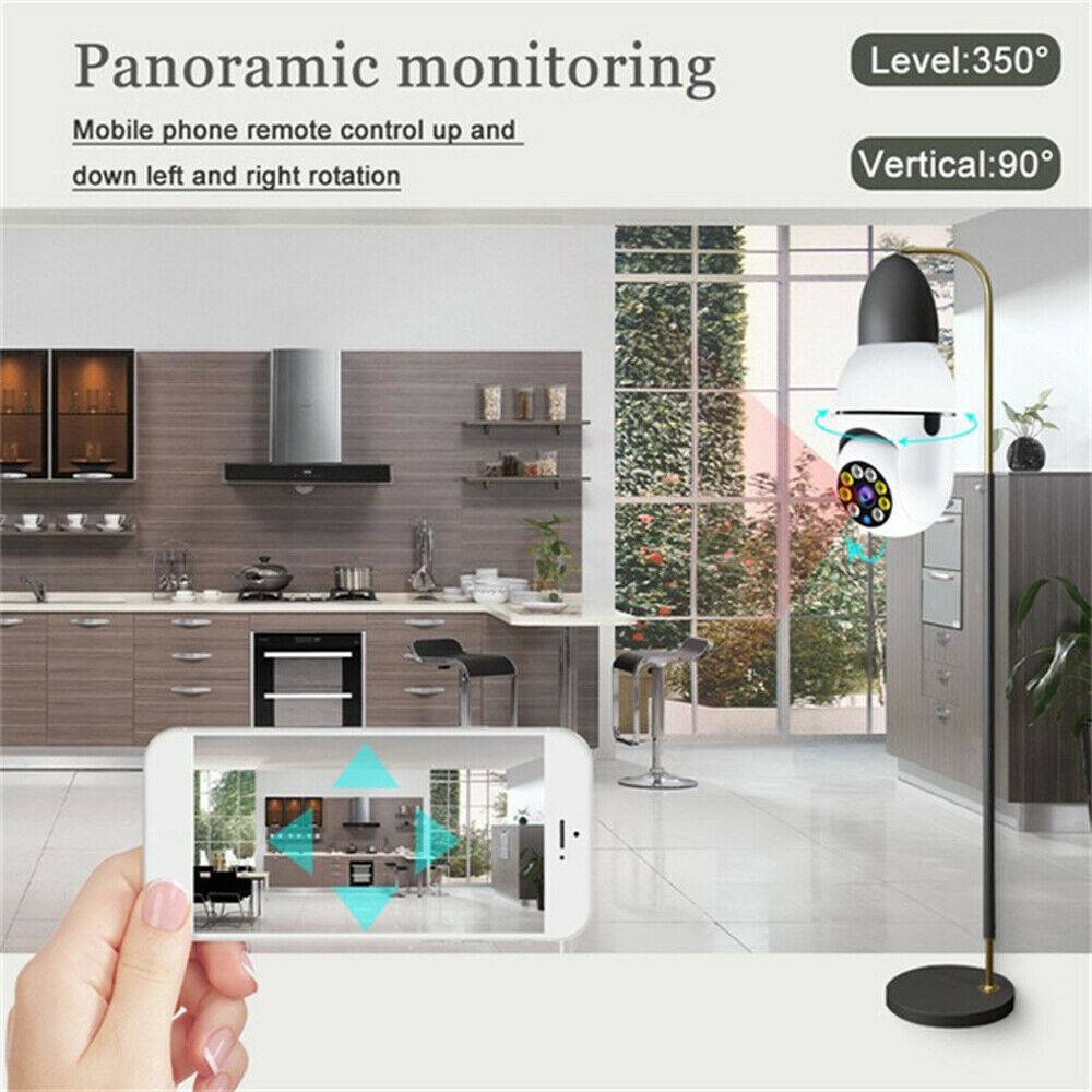 IR E27 Light Bulb Camera 1080P HD Wireless Wifi Smart Home Security Camera - 5 - CJ