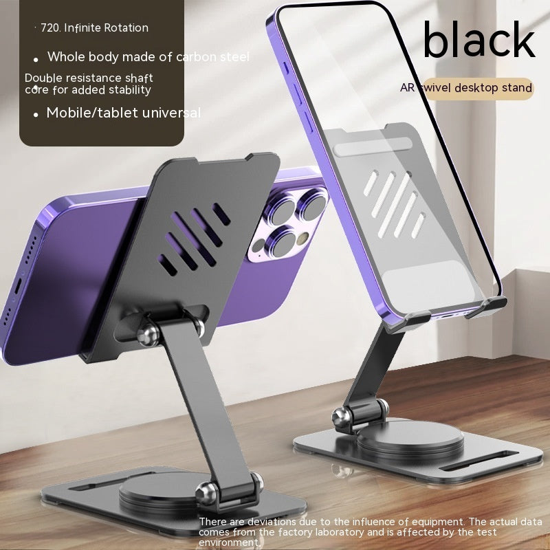 360 Degrees Rotate Metal Desk Mobile Phone Holder Stand For Phone Pad Adjustable Desktop Tablet Holderl Table Cell Phone Stand - 0 - CJ - Black - CJSJ192138601AZ