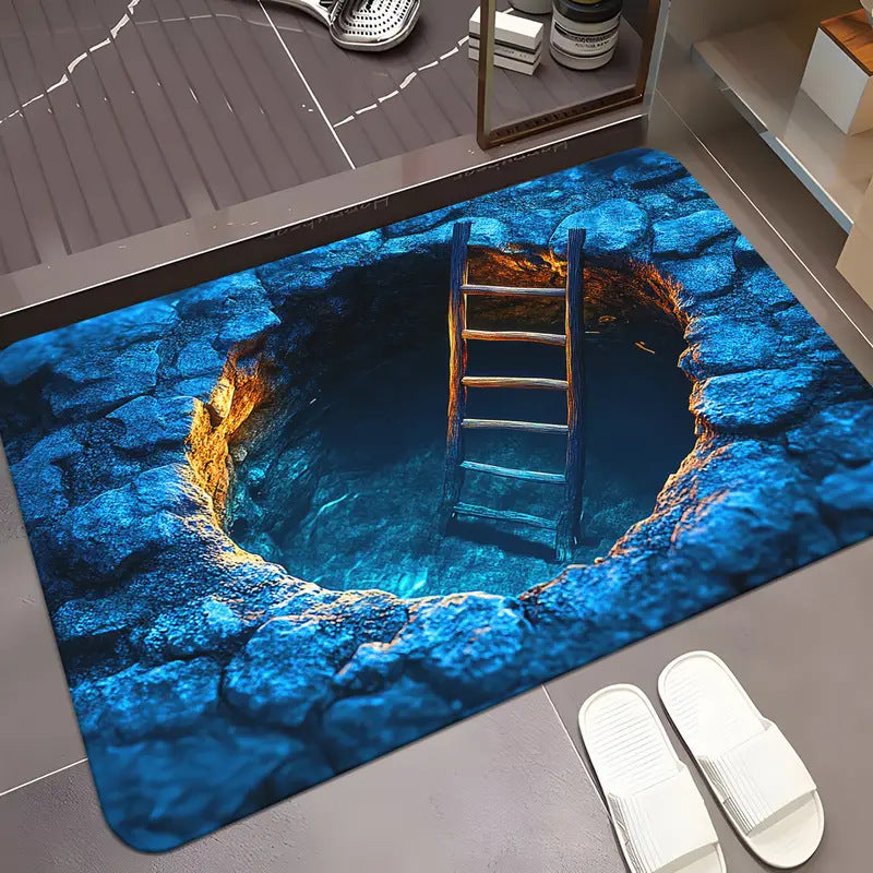 Visual 3D Effect Home Ground Mat Bathroom Non - slip Absorbent - 0 - CJ