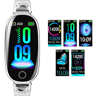 Gold Smartwatch For Women Compatible For Android& IOS,Bling Smart Bracelet With Female Menstrual Cycle Heart Rate Blood Pressure Remote Photography Waterproof Pedometer - 5 - CJ