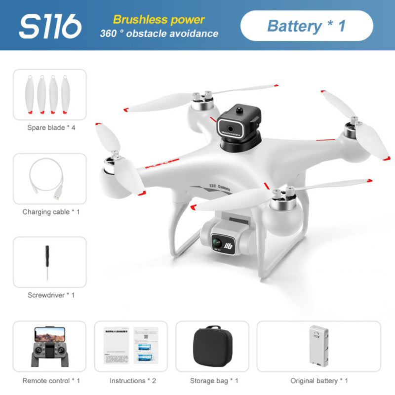 S116 Brushless Drone With Four - Way Obstacle Avoidance, HD Aerial Photography, Optical Flow Positioning, Remote Control, Long Battery Life - 5 - CJ