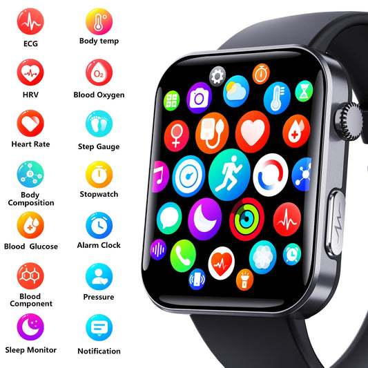 Smart Watch For Men Women Healthy Mornitoring Ips Screen Fitness Tracker With Bluetooth Call  IP67 Waterproof Heart Rate Sleep SpO2 Monitor Pedometer Multiple Sports 7 Days Battery Life - 5 - CJ