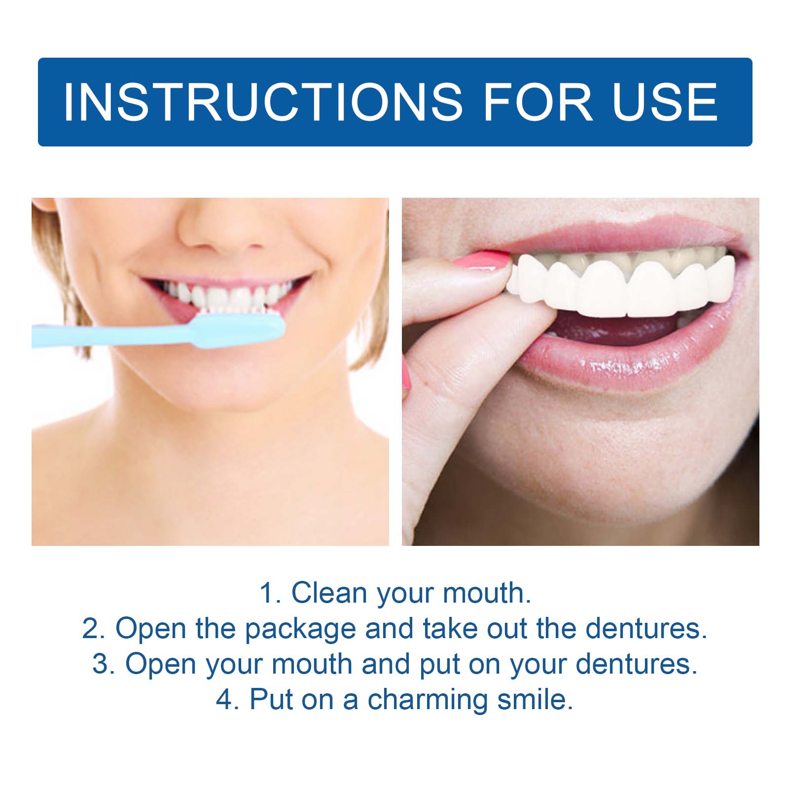 EELHOE Adjustable Snap On Dentures For Teeth Modification, Gap Filling, Braces, Orthodontics, And Dentures Kit - 5 - CJ
