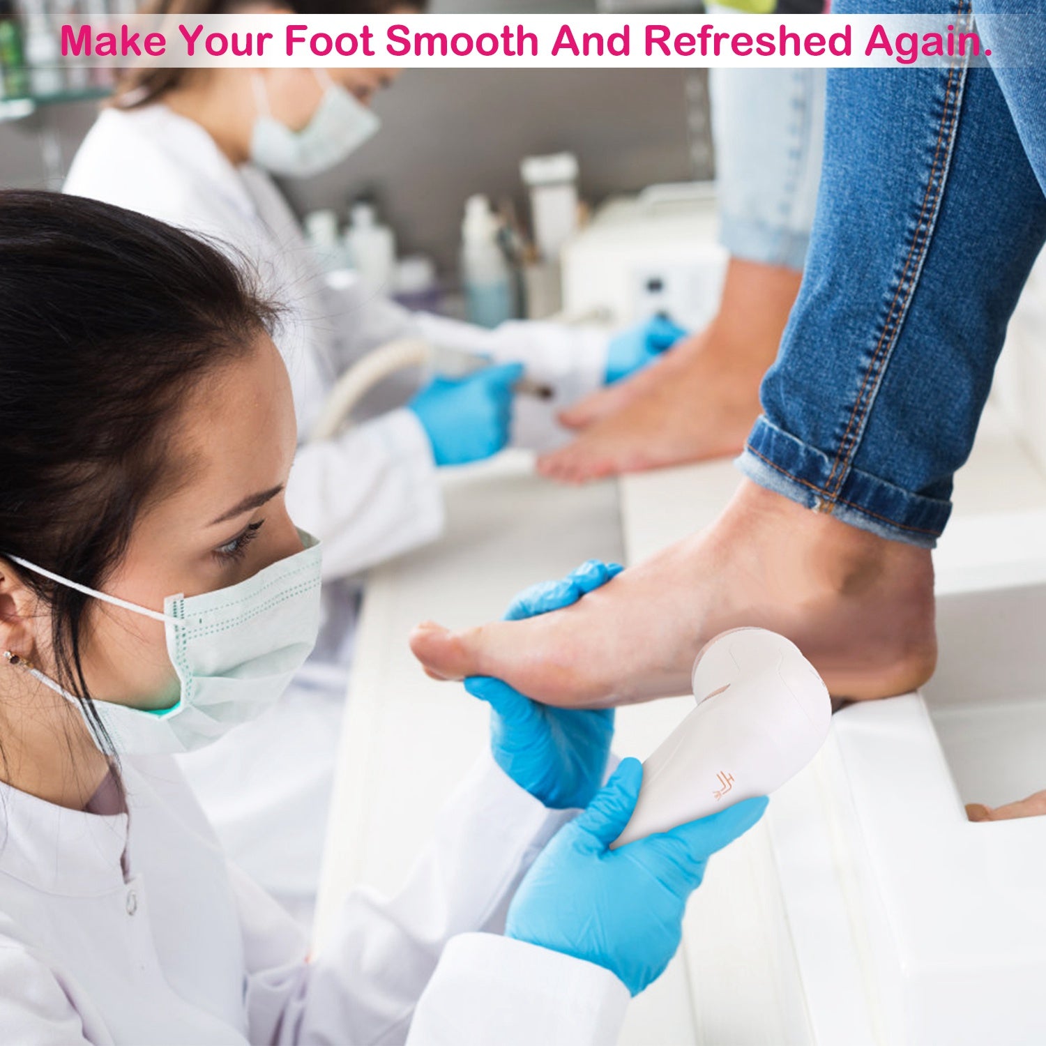 17Pcs Electric Foot Callus Remover With Vacuum Foot Grinder Rechargeable Foot File Dead Skin Pedicure Machine With 3 Grinding Heads 2 Speeds Foot Care Tool - 5 - CJ