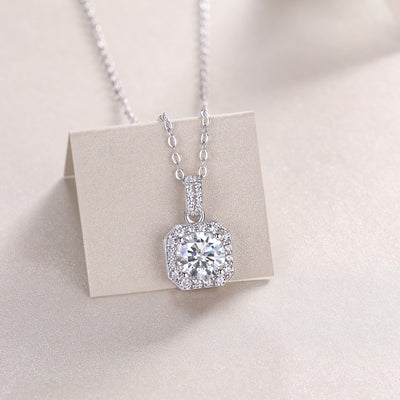 1Dawn Light - A Fashionable And Luxurious Diamond Jewelry Pendant Set With 1 - carat Moissanite S925 Sterling Silver And Platinum Plating Prohibit TikTok sales - 5 - cj