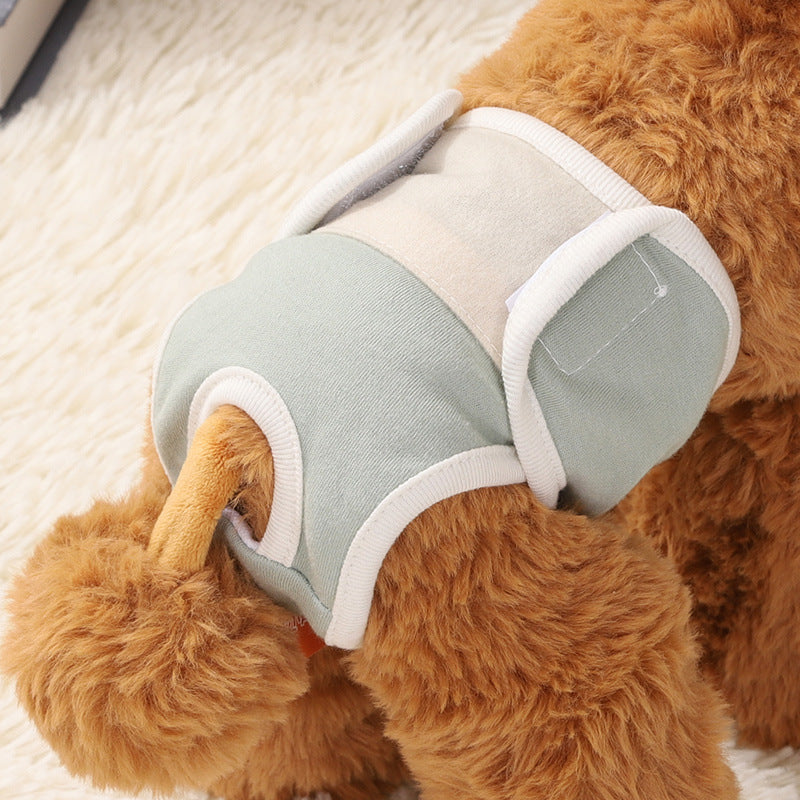 Dog Physical Safety Pants Comfortable Breathable Pure Cotton - 0 - CJ - Light Green - XL Waist 34 40cm - CJGD176966904DW