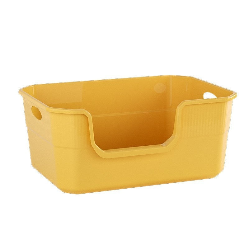 Oversized Splash - proof Cat Litter Box Oversized Open Semi - closed Cat Toilet - 0 - CJ