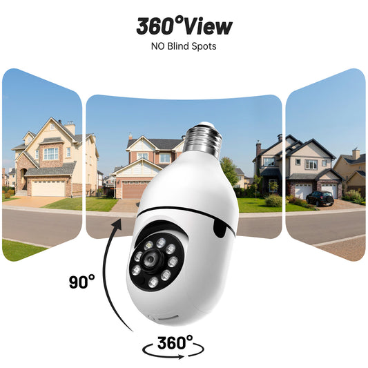 WiFi Indoor E27 Network Security Camera 2K Light Bulb Colorful Smart Home Full HD IP Camera 2pcs Set Camera - 5 - CJ