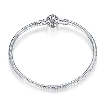 Women's Bracelet S925 Sterling Silver 3mm Suitable Beaded Pendant Accessories Diamond Inlaid All Kinds Of Button Heads Diy Basic Snake Bone Chain - 4 - https://x.com/titan_prim62775J - PG0007 - 21cm - CJJE1598210 - PG0007 - 21cm