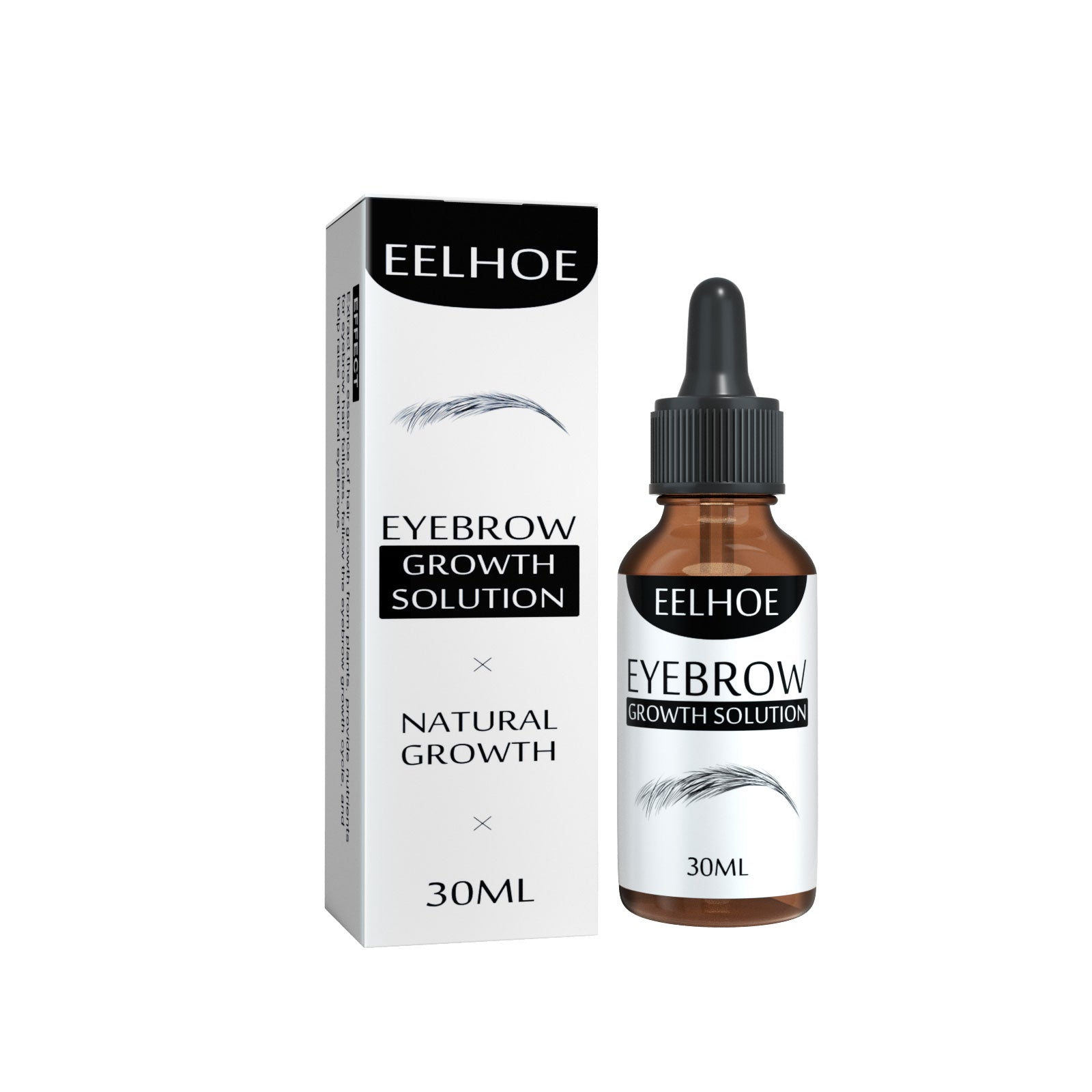 EELHOE Eyebrow Liquid - Black, Dense Natural Essential Oil Liquid For Thick Eyebrow Repair, Gentle Moisturizing Care Liquid - 5 - CJ