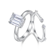 1Ice Crystal Love - Fashionable Men’s And Women’s Ring And Ring Jewelry Set With Moissanite S925 Sterling Silver And Platinum - plated Diamond Prohibit TikTok sales - 5 - CJ