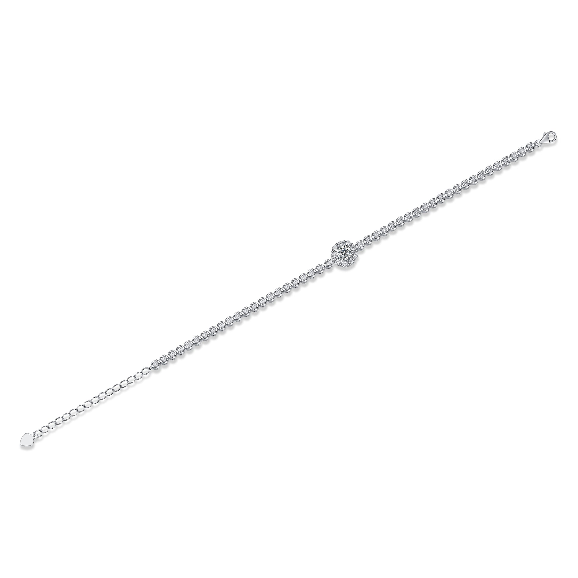1The Bridge Of Magpies Luxury Fashion Mosan Diamond Silver Jewelry Comparable To Natural Diamond Bracelet Prohibit TikTok sales