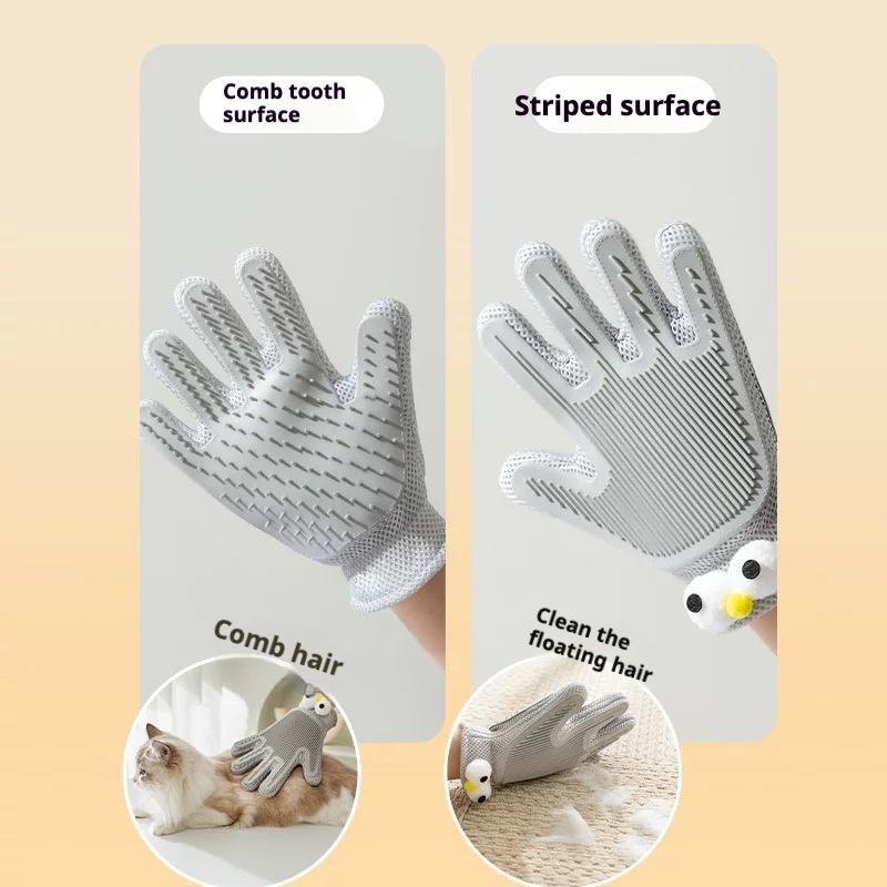 2 - in - 1 Pet Grooming Gloves & Brushes For Cats And Dogs High - Efficiency Hair Removal & Massage GlovesDouble - Sided Hair RemovalAnti - Scratch & Bite ProtectionCleaning & Grooming - 5 - CJ