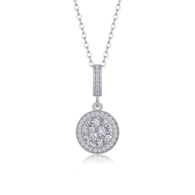 1Double Ring Combination - A Fashionable And Luxurious Diamond Jewelry Piece Set With Moissanite S925 Sterling Silver And Platinum - plated Pendant Prohibit TikTok sales - 5 - cj