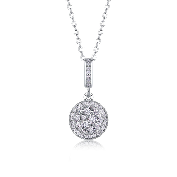 1Double Ring Combination - A Fashionable And Luxurious Diamond Jewelry Piece Set With Moissanite S925 Sterling Silver And Platinum - plated Pendant Prohibit TikTok sales - 5 - cj