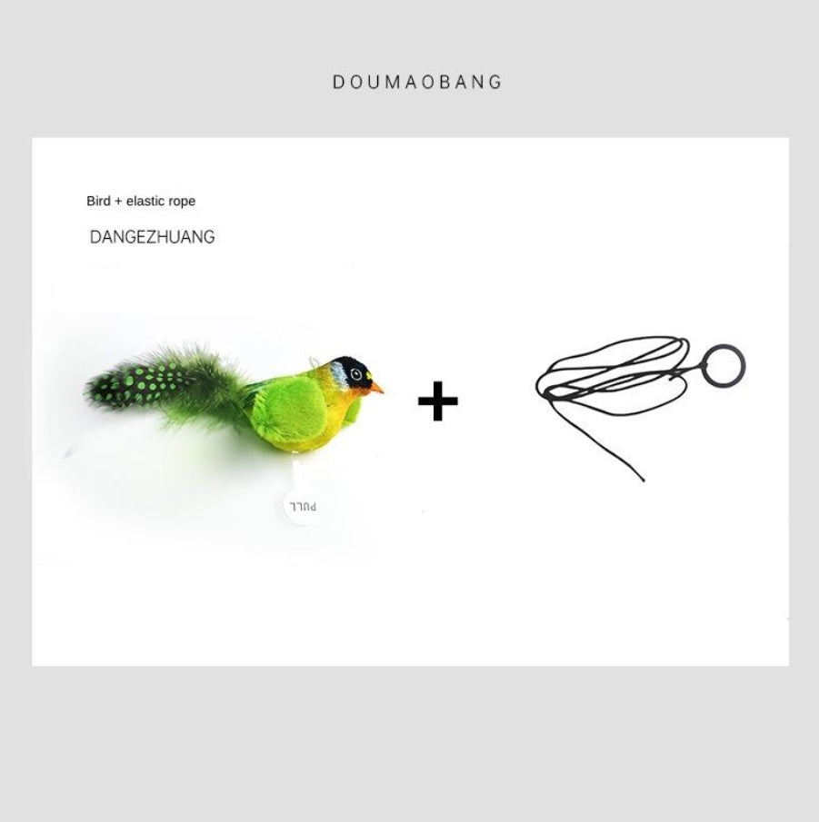 Cute Bird Design Cat Teaser Toy, SimulationParrot Cat Teaser Toy, Interactive Cat Teaser Toy,Pet Supplies Catbirdtoy Catnip