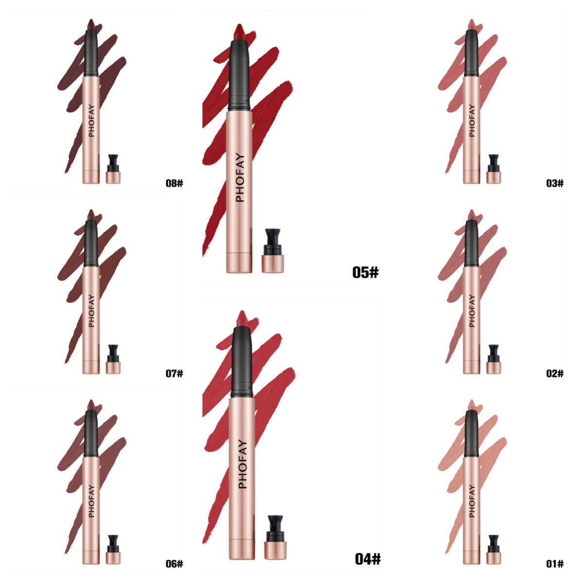 PHOFAY MATTE LIP LINER LIPSTICK PEN - 4 - CJ