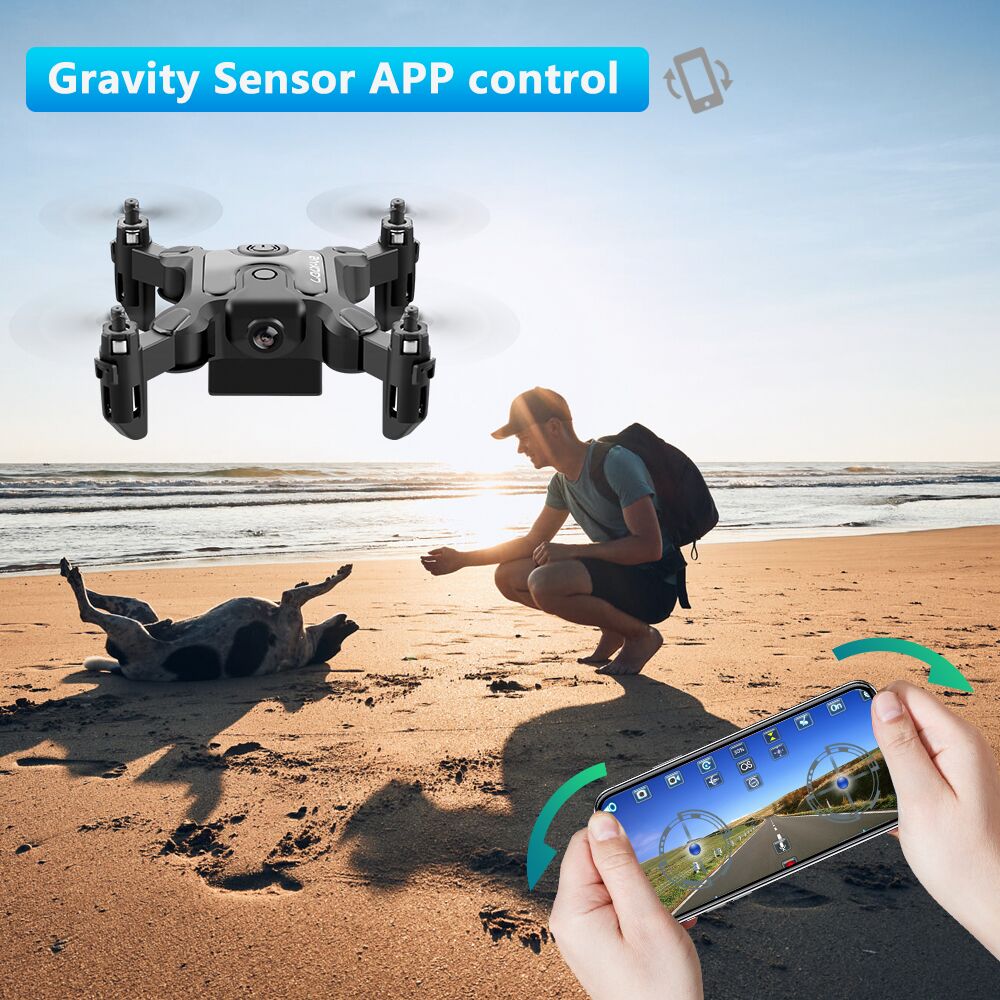 DE  V2 Mini Drone Selfie WIFI FPV With HD Camera Foldable Arm RC Quadcopter Toy - 5 - CJ
