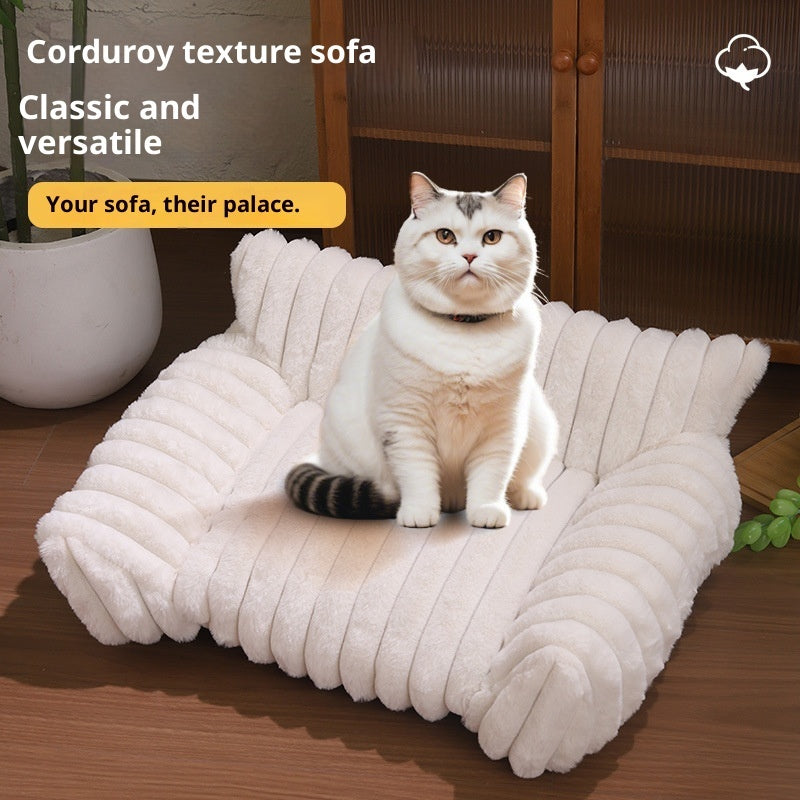 Cat Sofa Rabbit Plush Pet Thickened Large Kennel - 0 - CJ