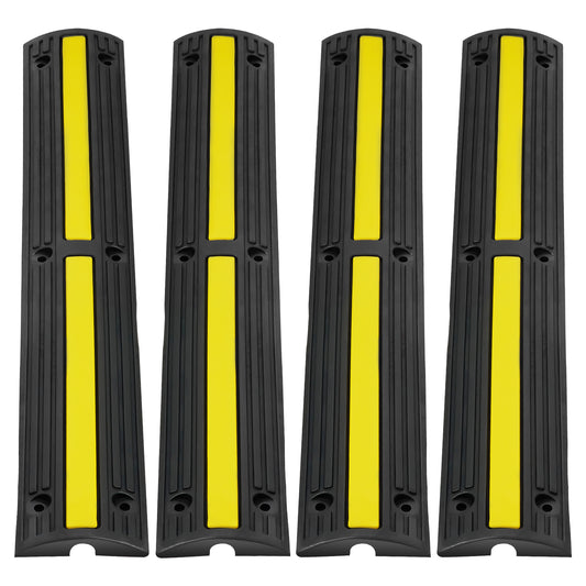 4 PCs 39'' Cable Protector Ramp 18000 Lbs Speed Bump Floor Cable Protector - 5 - CJ