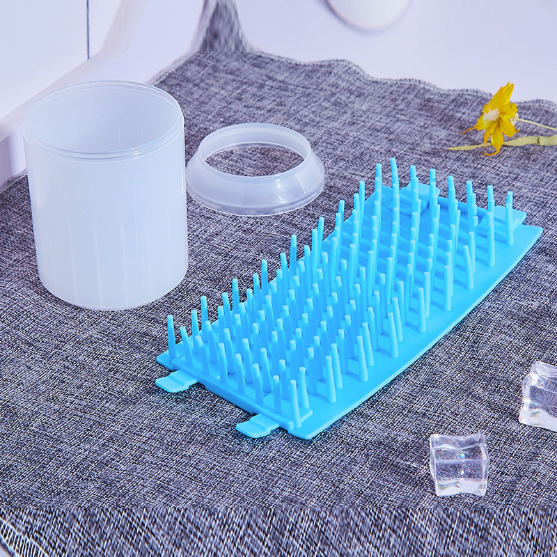 Pet Paw Cleaner Cleaning Kit Cup Soft Brush Can - 0 - CJ