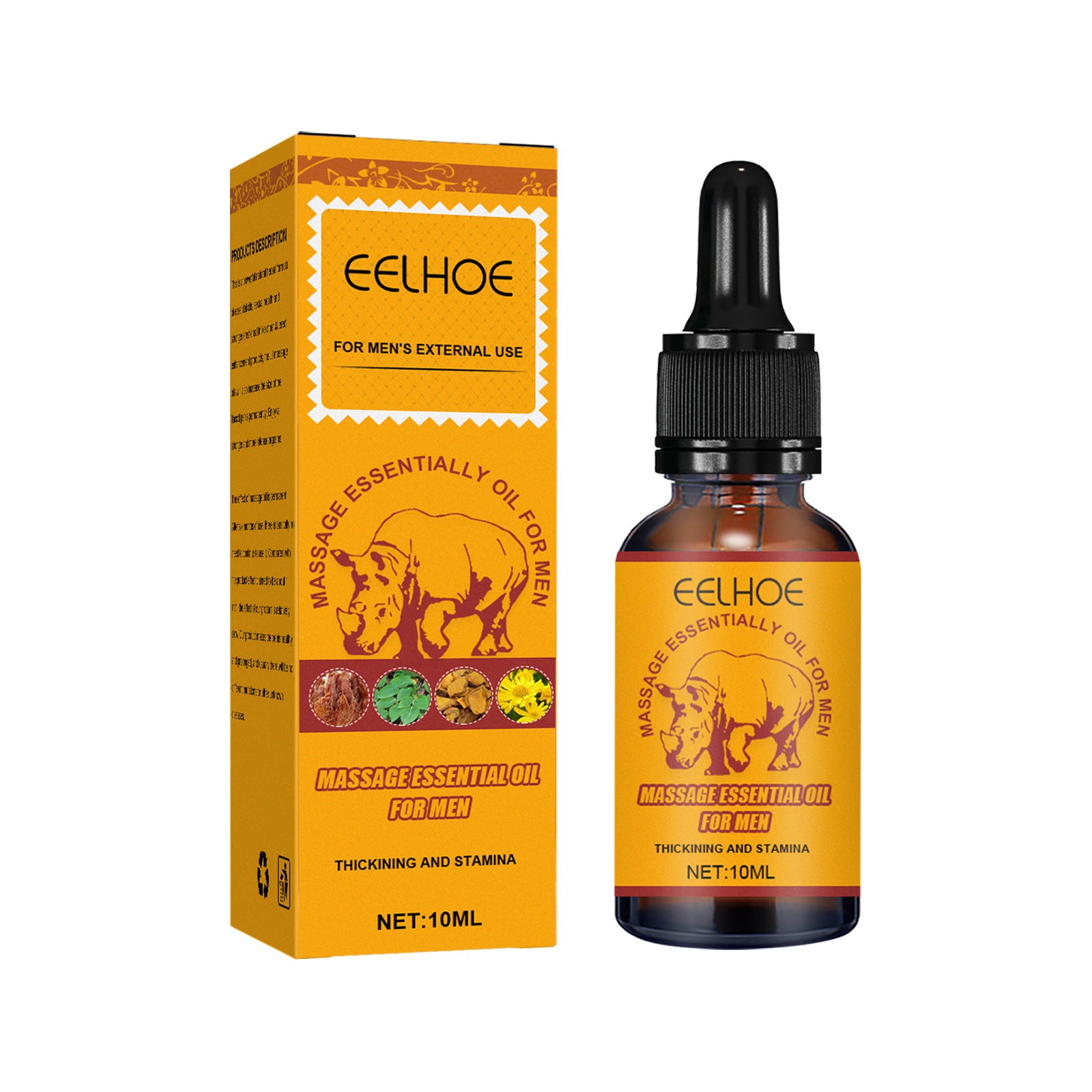 EELHOE Men's Massage Essential Oil, Men's Strength Body Exercise Care Massage Care Essential Oil - 5 - CJ