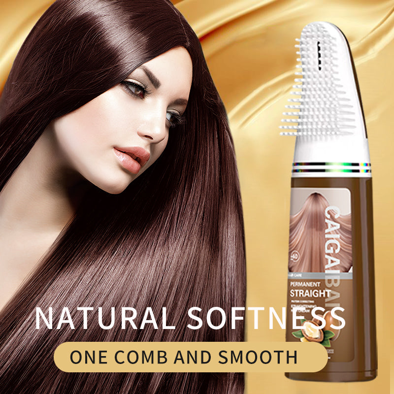 CAIGAIBAI Straightening Cream Non-odorous Not Pungent Non-Comedogenic Sulfate Free Curl Defining Styling Hair Cream Anti Frizz Heat Protectant Safe For Sensitive Skin 200ml 6.76fl.oz