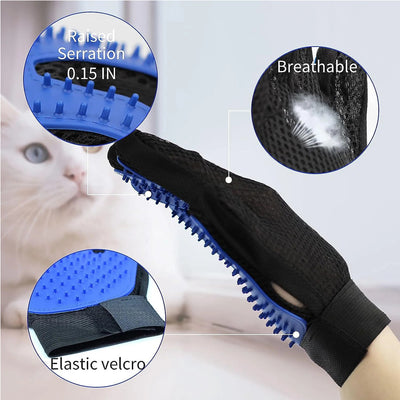1 Pair Pet Grooming Cat Dog Rabbits Horse Gloves Pet Brush Glove Premium De - Shedding Glove - 5 - CJ