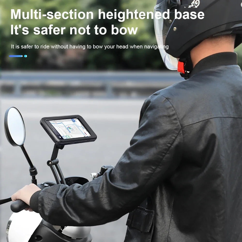 Waterproof Motorcycle Bike Mobile Phone Holder Magnetic Universal Bicycle GPS 360 Degree Swivel Adjustable Motorcycle Cellphone Holder - 5 - CJ