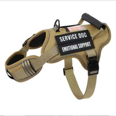 USLOCAL Tactical Service Dog Harness With Control Handle No Pulling Adjustable Reflective Pet Vest Harness Easy Walking Training - 5 - CJ