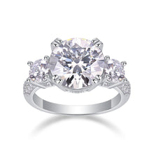 1Dazzling Stars - A Fashionable And Luxurious Jewelry Piece Set With 5 - carat Moissan Diamond S925 Sterling Silver And Platinum - plated Diamond Prohibit TikTok sales - 5 - CJ